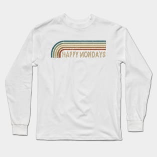 Happy Mondays Retro Stripes Long Sleeve T-Shirt